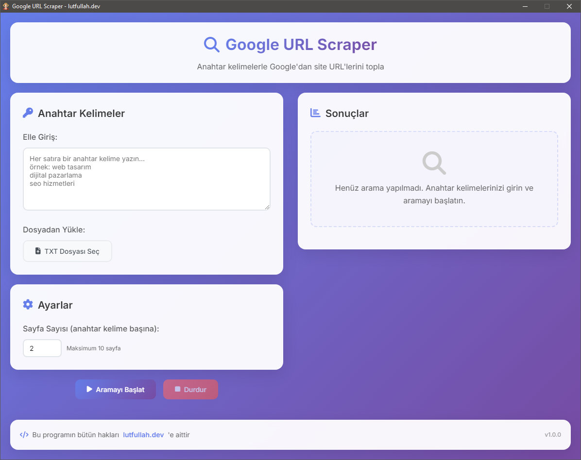 Google URL Scraper